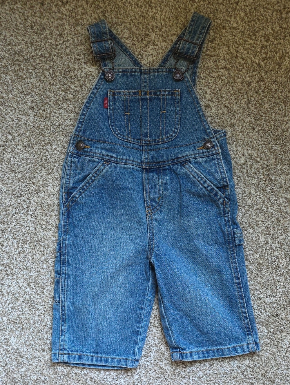Levi's Blue Denim Overalls for Kids